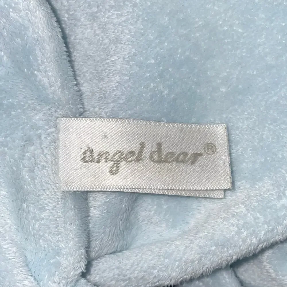 Angel Dear Blue Hippo Baby Lovey Security Blanket Soft Plush Blankie Nursery